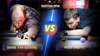 SHANE VAN BOENING VS PIJUS LABUTIS | 2024 JACOBY SCOTTISH OPEN #billiards #9ballpool #highlights