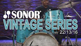 Sonor Vintage Series Drum Set 22/13/16 with Tom Mount - California Blue (VT-322WMCAB)