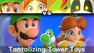 Super Mario Party Luigi and Daisy vs Bowser Jr and Dry Bones #157 Tantalizing Tower Toys