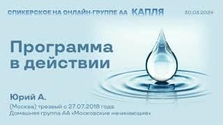 Программа в действии.  Юрий А. (Москва) Спикерское на онлайн-группе АА К "апля№ 30.04.24