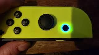 LED light on home button on right joycon