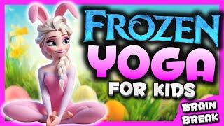 FROZEN YOGA ‍️ calming yoga for kids | Easter Bunny Brain Break | Danny Go Noodle inspired