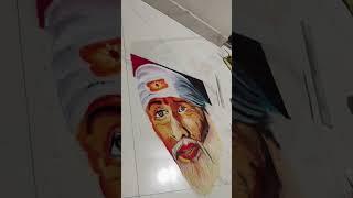 shree Sai Baba rangoli#rangoli #art #sai baba rangoli#drawing#varsha art #rangolidesigns