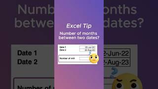 How to calculate number of months between two dates l Excel Formula | DATEDIF