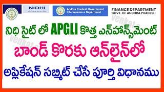 HOW TO APPLY APGLI NEW ENHANCE BOND PROPOSALS IN ONLINE NIDHI PORTAL- APGLI NEW BOND APPLY PROCESS