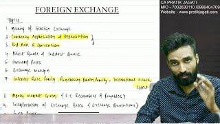 SFM FOREIGN EXCHANGE  - Lecture 1 | CA FINAL | PRATIK JAGATI