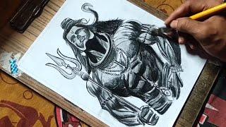 Lord shiva drawing, pencil sketch tutorial | step by step