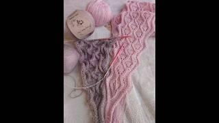 Cresting Diamond Scarf is knit with 1 skein of fingering/4ply yarn. Find on Ravelry #knitting