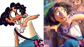 Encanto all characters funny face drawing memes | Mirabel ,isabel ,luisa from encanto