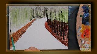 Road Drawing Kaise Banate Hain/ How To Draw Road Drawing / Nature Painting Beginners