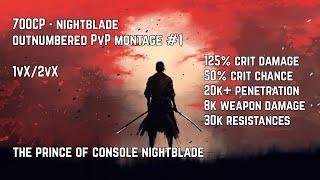 ESO PvP Low CP Nightblade Outnumbered No Cloak PVP - Console Necrom Patch