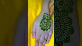 Beautiful  Green colour mehndi design || latest mehndi decoration by mehndi art centre #shorts