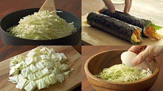 인기급상승 누적 조회수 1000만‼️ 살도 빠지고 너무 맛있어서 거의 매일 먹는 양배추 요리 8가지