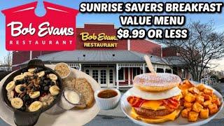 Bob Evans Restaurant Sunrise Savers Breakfast Menu Review (Great Deal For The Money)