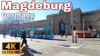 Magdeburg, Germany Walking Tour 2022 - Visit Magdeburg - (4k Ultra HD 60fps)