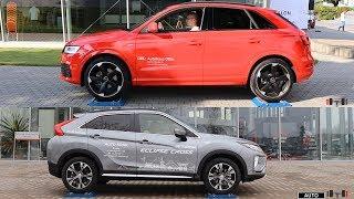 SLIP TEST - Audi Q3 Quattro vs Mitsubishi Eclipse Cross S-AWC - @4x4.tests.on.rollers