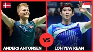 Loh Yew Kean(SGP) vs Anders Antonsen(DEN) Badminton Match Highlights | Revisit Championships 2021