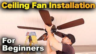 How To Install A Ceiling Fan - Outdoor Ceiling Fan With Downrod - Home Decorators Shanahan 52”