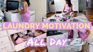 ALL DAY LAUNDRY MOTIVATION || 2021 LAUNDRY ROUTINE