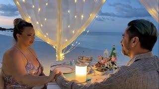 romantic private dinner on the beach