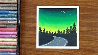 Nature drawing | Oil pastel drawing for beginners | Drawing