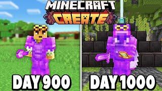 I Survived 1000 Days with the Create Mod in Hardcore Minecraft!