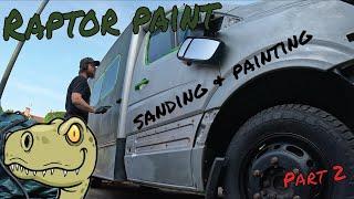 Raptor Painting My Sprinter RIOT VAN With A Roller & Brush | DIY VAN PAINT JOB SERIES PART TWO