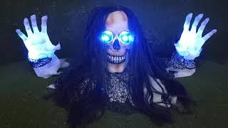 Strong groundbreaker with blue eyes | Halloween Light-up Skeleton Groundbreaker Decor with Sounds