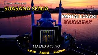 PANTAI LOSARI Saat Senja dan Malam hari. Makassar || Drone video 2021