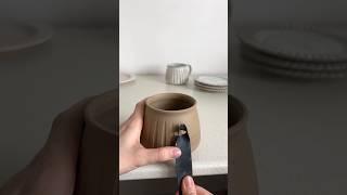 Изготовление кружки Часть 3 #керамика #carving #кружка