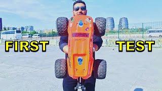 Converted Giant Nitro RC Car to Electric RC Car - Losi XXl 2e Tire BLOWOUT!