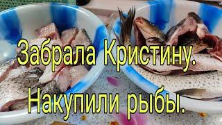 Забрала Кристину, накупили рыбы.