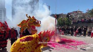 CHINESE NEW YEAR 2024 LION DANCE, DRAGON DANCE & FIRECRACKERS - SAN FRANCISCO CHINATOWN