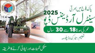 Join Pakistan Army 2025  Central Ordnance Depot Jobs  HOW2FIX