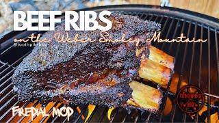 "Smokin' BBQ Beef Ribs with Firedial  on the Weber Smokey Mountain "