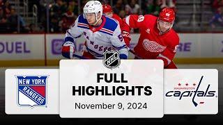 NHL Highlights | Rangers vs. Red Wings - November 9, 2024