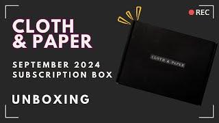 Cloth & Paper Subscription Box | September 2024