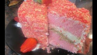 Strawberry Shortcake Cheesecake Cake (Best cake EVER)