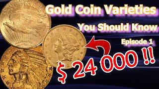 Pre-1933 Gold Coin Varieties You Should Know Ep.1 - 1911, 1909, 1853