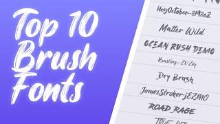 Top 10 Brush Fonts | NP tips 