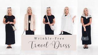 How to Style a Wrinkle-Free Black Travel Dress