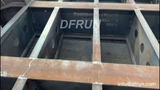 DFRUN 100tons lowbed trailer with strong beam &strong gooseneck