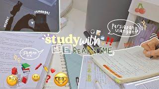 Study with me ; Real time⏰, Prepare for SAT‼️, ASMR (with music) 