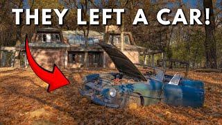 Mid Century Home ABANDONED In The Woods w/ VINTAGE Car Left Behind!!