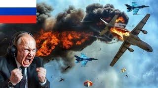 Just now! Eight Russian military aircraft carrying 350 elite soldiers destroyed by Ukraine's F-16