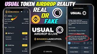 USUAL Tokens Airdrop Real Or Fake | How To Get Real USUAL New Stable Coin Through Binance Launchpool