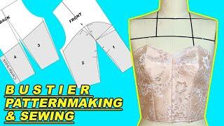 HOW TO DRAFT A BUSTIER |BUSTIER | PATTERNMAKING AND SEWING | LA MODÉLISTE