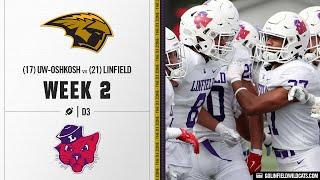 #17 UW-Oshkosh vs. #21 Linfield Highlights | D3 College Football 2024