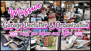 NEW *2023* MASSIVE GARAGE DECLUTTER & ORGANIZATION | GETTING RID OF SO MUCH STUFF!