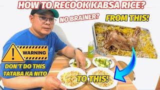 HOW TO RECOOK KABSA FOOD LEFT OVER FOOD FOR DINNER NO RECIPES #kabsarice #kabsah #briyani #chicken
